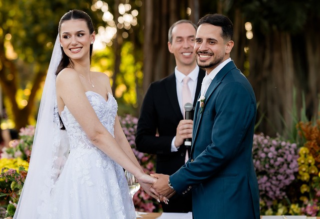 Camila e Gabriel se casaram na Fazenda Marambaia, em Limeira – Crédito – Jézer Lopes